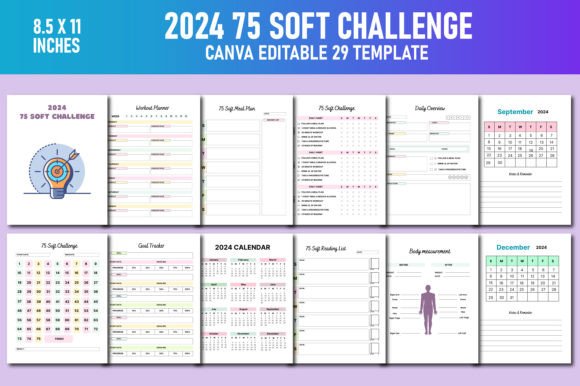 Download 2024 75 Soft Challenge Canva KDP - 75 soft challenge Collection