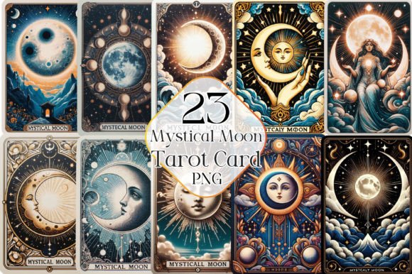 Download Mystical Moon Tarot Card Sublimation - Premium Resources