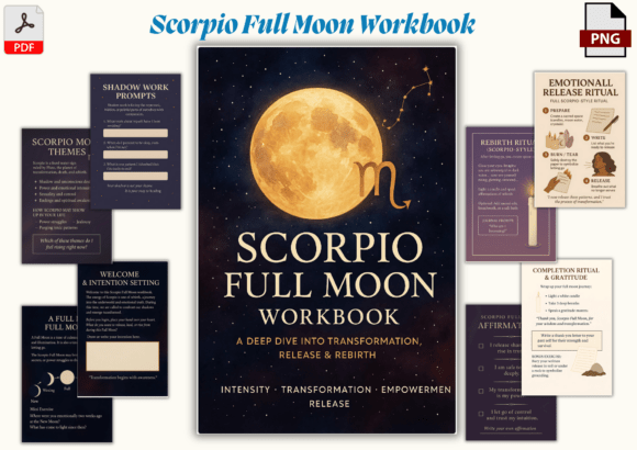 Download Scorpio Full Moon Workbook | Shadow Work - Workbook Collection