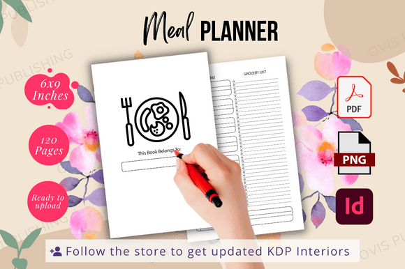 Download Meal Planner - Ready to Upload KDP File - Ready to upload Collection