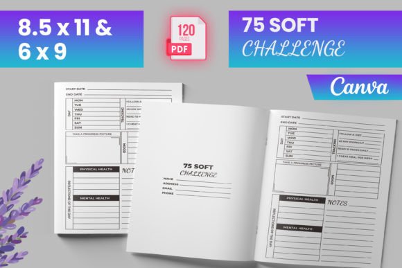 Download 75 Soft Challenge for Canva (KDP) - 75 soft challenge Collection