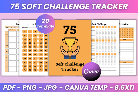 Download 75 Soft Challenge Tracker Kdp Interior - 75 soft challenge Collection