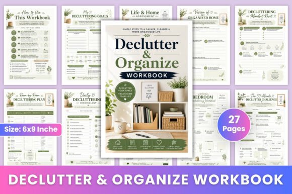 Download Declutter &amp; Organize Workbook - Workbook Collection